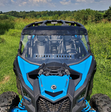 Can-Am Maverick X3 Max - 2 Pc Windshield with Clear Visor w/Hard Coat, Vent, and Clamp Options