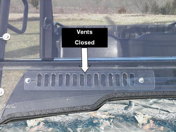 KYMCO 450 2-Pc Windshield with Vent and Clamp Options - 3 Star UTV