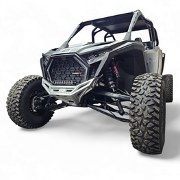 2022-2025 Polaris RZR Pro R, Pro S, Turbo R Machined Billet Front Winch Bumper (Clear Anodize)