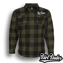 Dirt Dudes Genuine Text Flannel