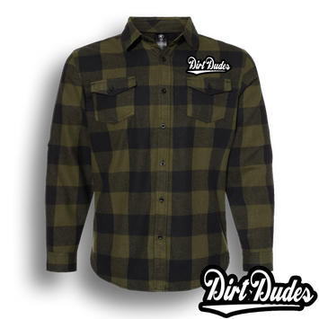 Dirt Dudes Genuine Text Flannel