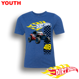 Dirt Dudes Hot Wheels YOUTH T-Shirt BLUE