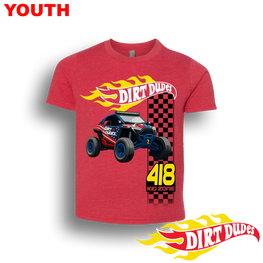 Dirt Dudes Hot Wheels YOUTH T-Shirt RED
