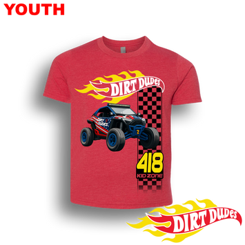 Dirt Dudes Hot Wheels YOUTH T-Shirt RED