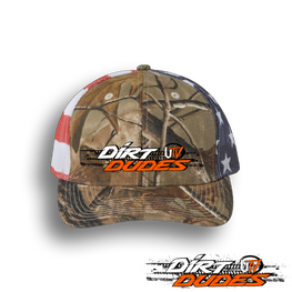 Dirt Dudes US Flag Real Tree Hat