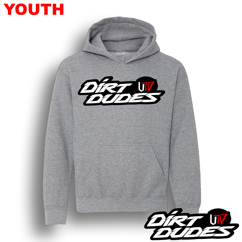 Dirt Dudes OG Black White YOUTH Hoodie