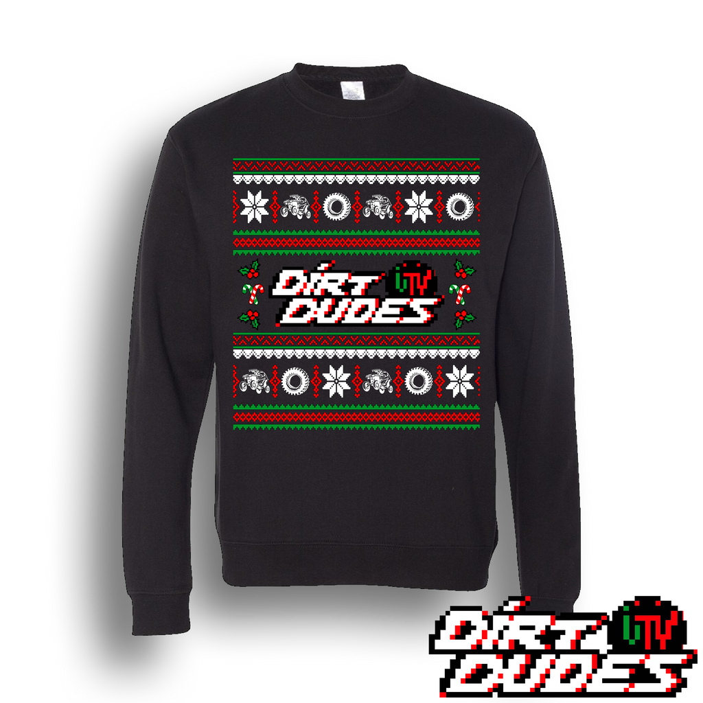 Dirt Dudes Ugly Xmas Sweater Black