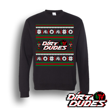 Dirt Dudes Ugly Xmas Sweater Black