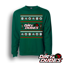 Dirt Dudes Ugly Xmas Sweater Green