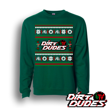 Dirt Dudes Ugly Xmas Sweater Green