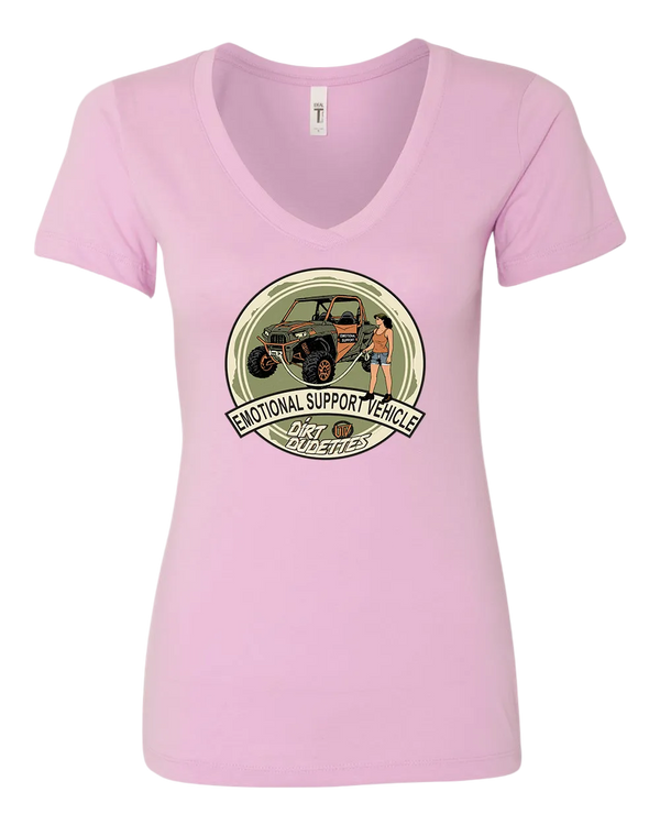 Emotional Support Vehicle V-Neck - Lilac