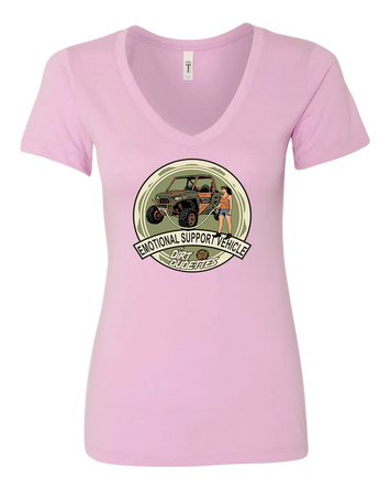 Emotional Support Vehicle V-Neck - Lilac