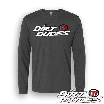 Dirt Dudes Logo Gray Long Sleeve Shirt