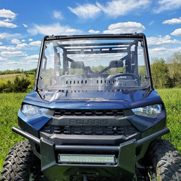 Polaris Ranger Crew 1000 -1 Pc Windshield w/Clamp, Vent, and Hard Coat Options