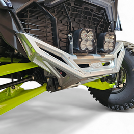 2022-2025 Polaris RZR Pro R, Pro S, Turbo R Machined Billet Front Winch Bumper (Clear Anodize)
