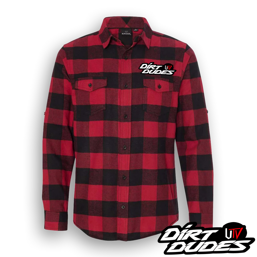 Long Sleeve Flannel Shirt - Red / Black