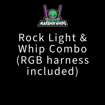 Rock Light & Whip Combo: Complete RGBW Kit