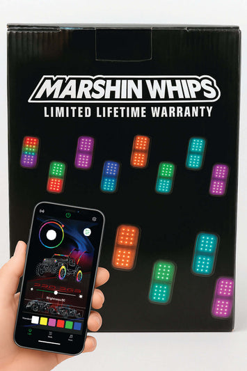 Marshin Whips Billet 16-Pack Personalized Rock Lights