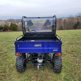 Bison 400U/200U 200P - 1 Pc Lexan Back Panel w/Vent, Clamp and Lower Panel Options - 3 Star UTV