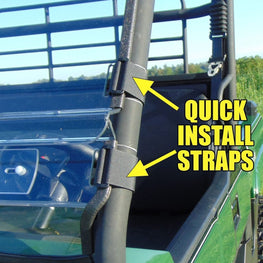 Bison 400U/200U/200P - 2 Pc Windshield w/Vent and Clamp Options - 3 Star UTV