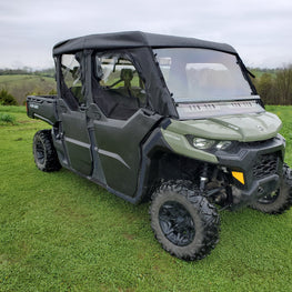 Can-Am Defender Max 4 - Full Cab Enclosure For Hard Windshield-Half Doors - 3 Star UTV
