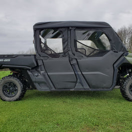 Can-Am Defender Max 4 - Full Cab Enclosure For Hard Windshield-Half Doors - 3 Star UTV