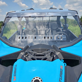 CAN-AM MAVERICK X3 - 2 Pc Windshield with Optional Hard Coat-Vent-Clamp Options - 3 Star UTV