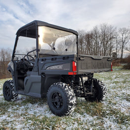 CF Moto UForce 600 - 1 Pc Lexan Back Panel w- Clamp and Vent Options - 3 Star UTV