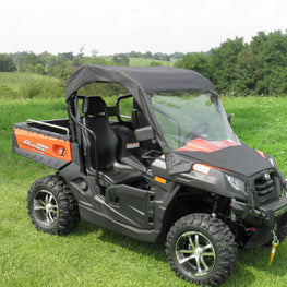 CF Moto UForce 800 - Vinyl Windshield - Top Combo - 3 Star UTV