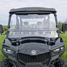CFMoto UForce 800 XL - 2 Pc Scratch-Resistant Windshield with Vent and Clamp Options