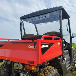 Coleman UT400-HiSun HS 400 - 1 Pc Lexan Back Panel w-Clamp and Vent Options - 3 Star UTV
