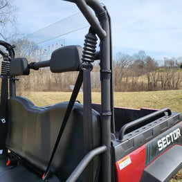 HiSun Sector 450 - 1 Pc Lexan Back Panel w- Vent, Clamp and Lower Panel Options - 3 Star UTV