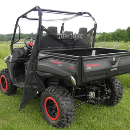 Intimidator Classic 750-1000 - Lexan Back Panel w- Clamp and Vent Options - 3 Star UTV