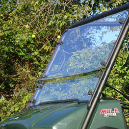 Kawasaki Mule 4000-4010 Trans - 2 Pc Scratch-Resistant Windshield - 3 Star UTV