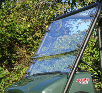 Kawasaki Mule 4000-4010 Trans - 2 Pc Scratch-Resistant Windshield - 3 Star UTV