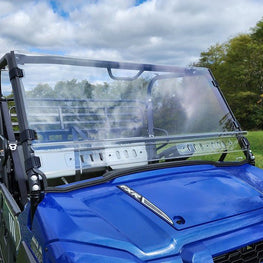 Kawasaki Pro FXR - 2 Pc Scratch-Resistant Windshield with Vent/Clamp Options - 3 Star UTV