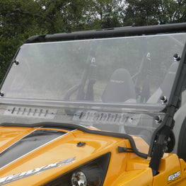 Kawasaki Teryx 4-Seater - 1 Pc Vented Scratch-Resistant Windshield with Clamp Options - 3 Star UTV