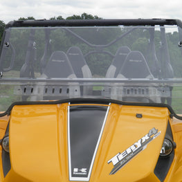 Kawasaki Teryx 4-Seater - 1 Pc Vented Windshield with Clamp Options - 3 Star UTV