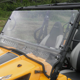 Kawasaki Teryx 4-Seater - 1 Pc Vented Windshield with Clamp Options - 3 Star UTV