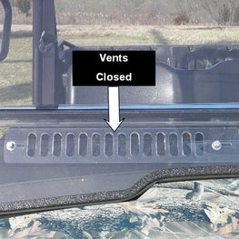 KYMCO 450 2-Pc Windshield with Vent and Clamp Options - 3 Star UTV