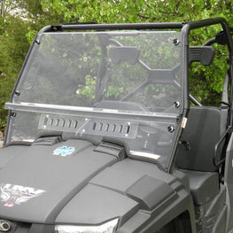 KYMCO 450 2-Pc Windshield with Vent and Clamp Options - 3 Star UTV