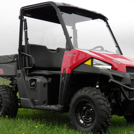 Polaris 2015-2022 Mid-Size Ranger 1-Pc Scratch-Resistant Windshield with Optional Vents - 3 Star UTV