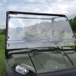Polaris Ranger 570 3-Passenger-2 Pc Windshield w-Hard Coat, Clamp, and Vent Options - 3 Star UTV