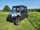 Polaris Ranger Crew 570 Mid Size - 4 Passenger - BLACK Full Cab Enclosure for Hard Windshield - 3 Star UTV