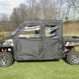 Polaris Ranger Crew - Full Cab Enclosure with Vinyl Windshield - 3 Star UTV