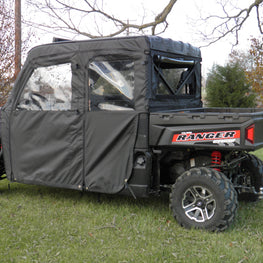 Polaris Ranger Crew Mid Size 570 - 4 Passenger - BLACK Door/Rear Window Combo - 3 Star UTV
