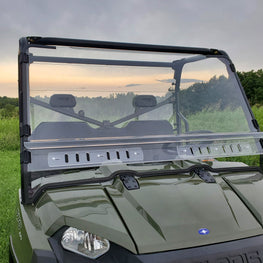 Polaris Ranger Full Size Crew-2-Pc Scratch-Resistant Windshield - 3 Star UTV