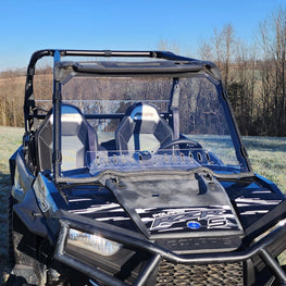 Polaris RZR 1000 - 1 Pc Scratch-Resistant Windshield with Clamp and Vent Options - 3 Star UTV