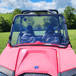 Polaris RZR 570/800/900 - 1 Pc Scratch-Resistant Windshield with Clamp and Vent Options - 3 Star UTV