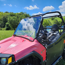 Polaris RZR 570/800/900 - 1 Pc Scratch-Resistant Windshield with Clamp and Vent Options - 3 Star UTV